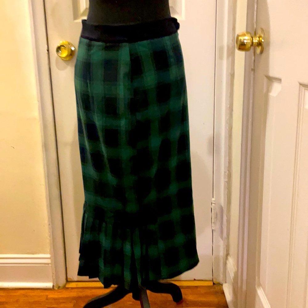 Voodoo Vixen Vintage Inspired Green Plaid Skirt